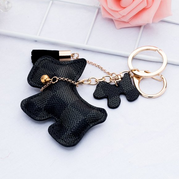 Beautiful Dog Key Chain Cream or Black DOG - Picture 2 of 7